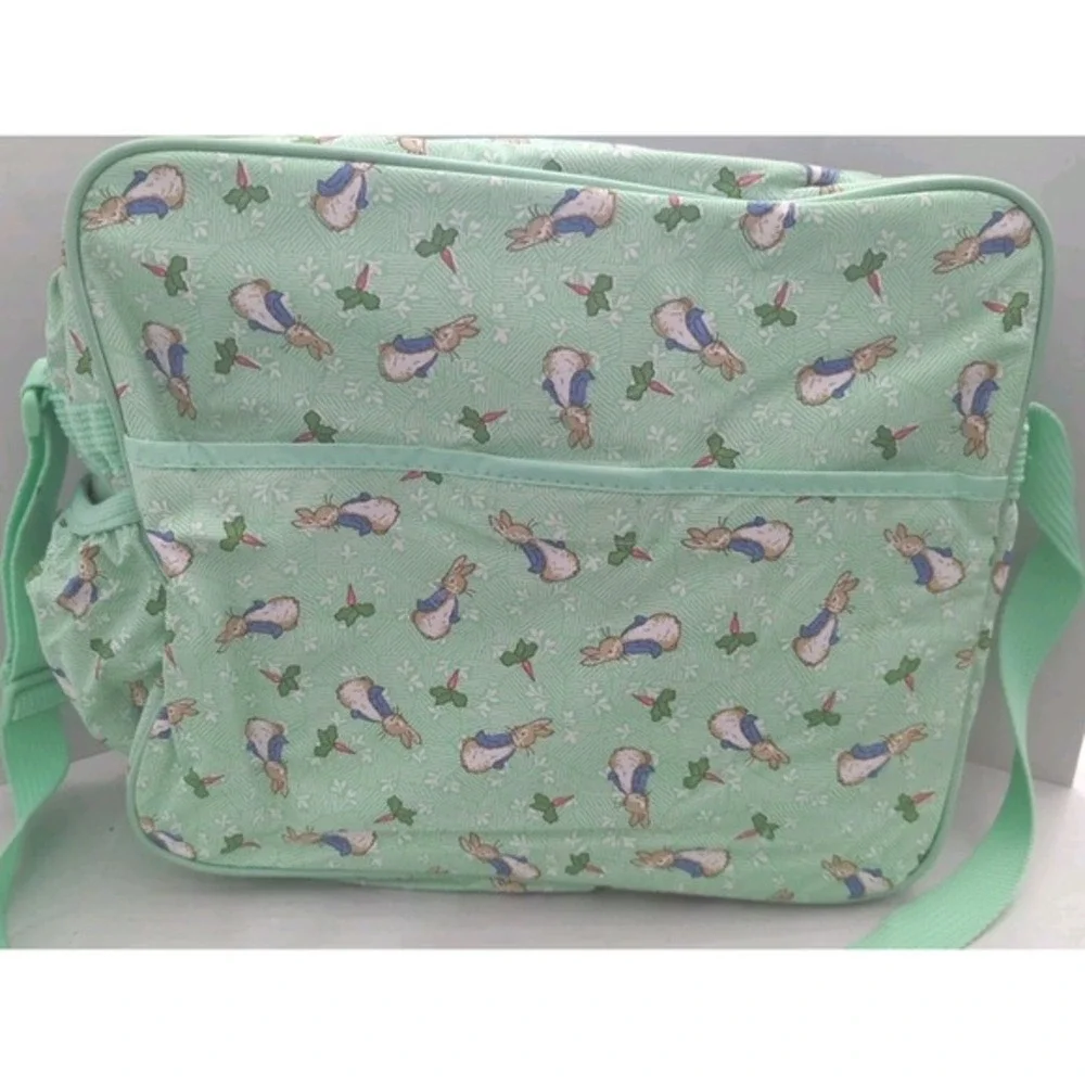 Vintage Enfamil Peter‎ Rabbit Mint Green Vinyl Baby Diaper Bag Gender Neutral